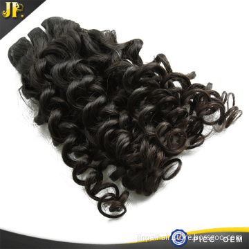 JP tangle free virgin jerry curl human hair weave, 100% Brazilian jerry curl hair weave